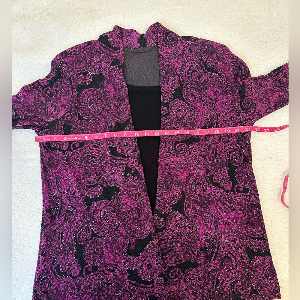 Women’s purple and black blouse - Picture 4 of 8